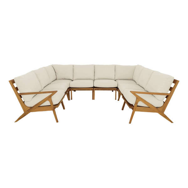 Fairfield Chair Hatteras 118'' Teak Outdoor Patio Sectional Wayfair